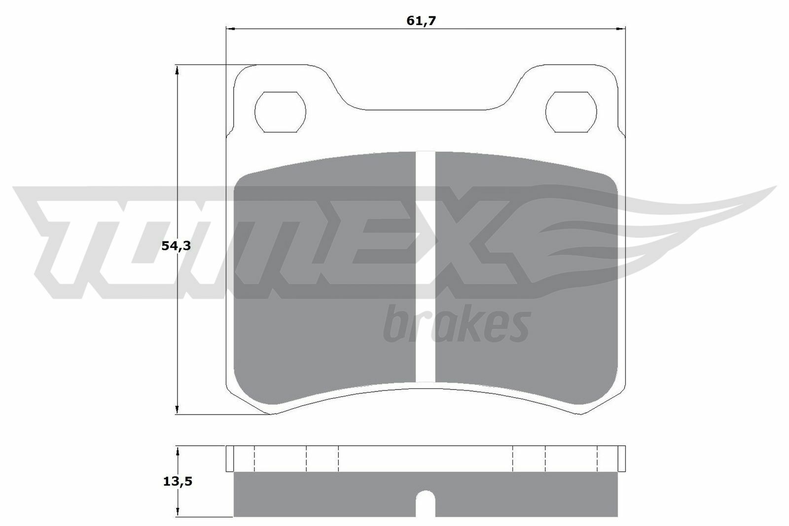 Sada brzdových destiček, kotoučová brzda TOMEX Brakes